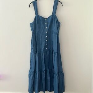 EUC_ Madewell Blue Button-Up Dress